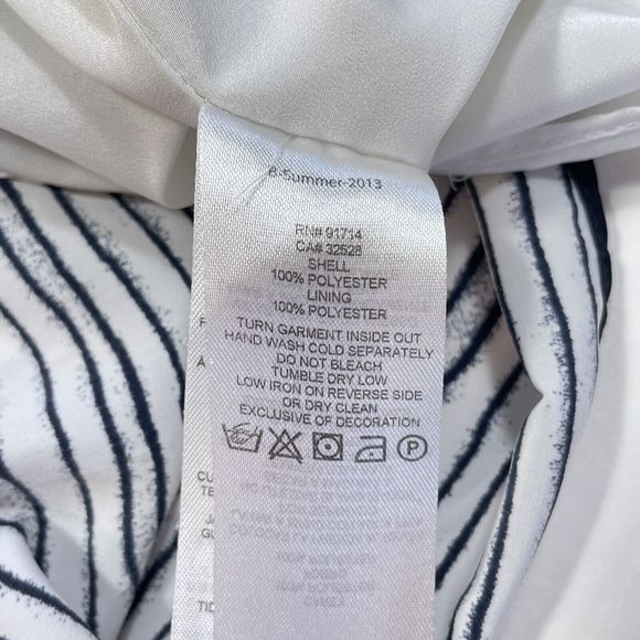 Armani Exchange Dress Womens Sz 2 Shift A Line Black White Sleeveless Round Neck - Picture 7 of 9